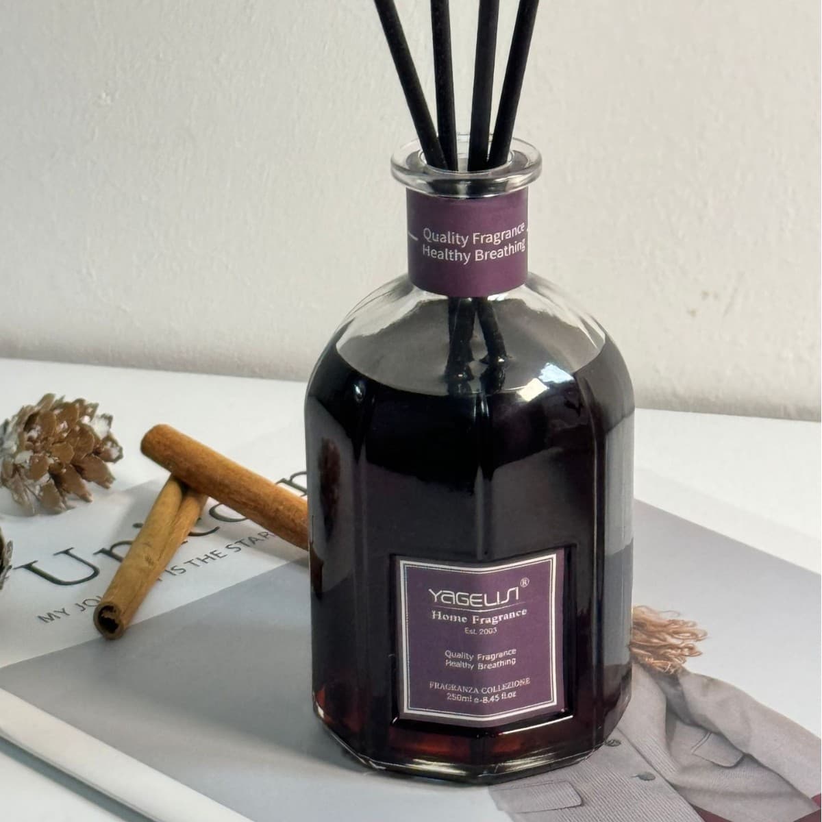 1 to 1 imitation fragrance drvanjes Italian fireless aromatherapy gift box set essential oil red wine noble fragrance diffuser 3