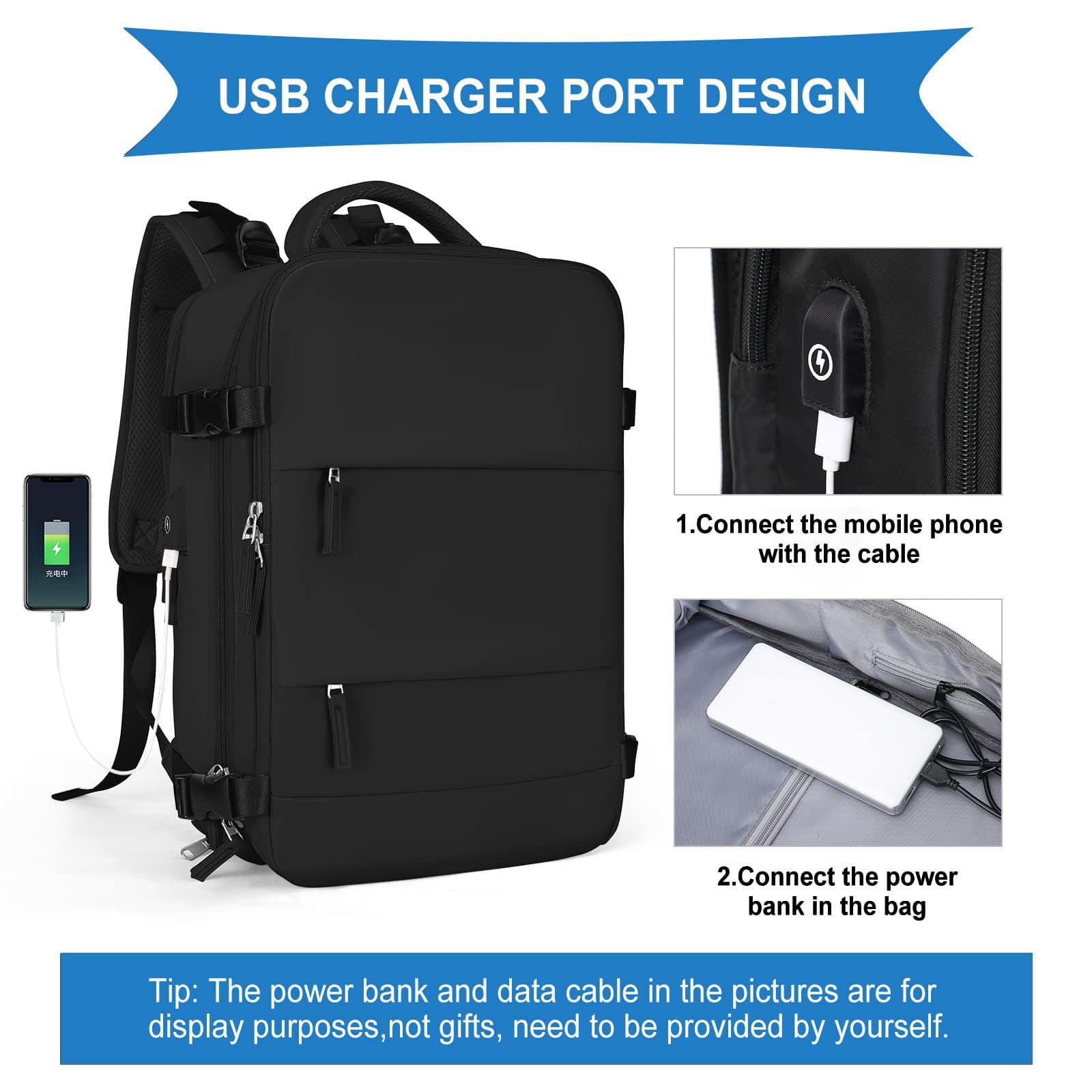 Amazon Spot Logo Men's and Women's Travel Backpack Airline Approved Carry-on Backpack Flight Approved Waterproof 4