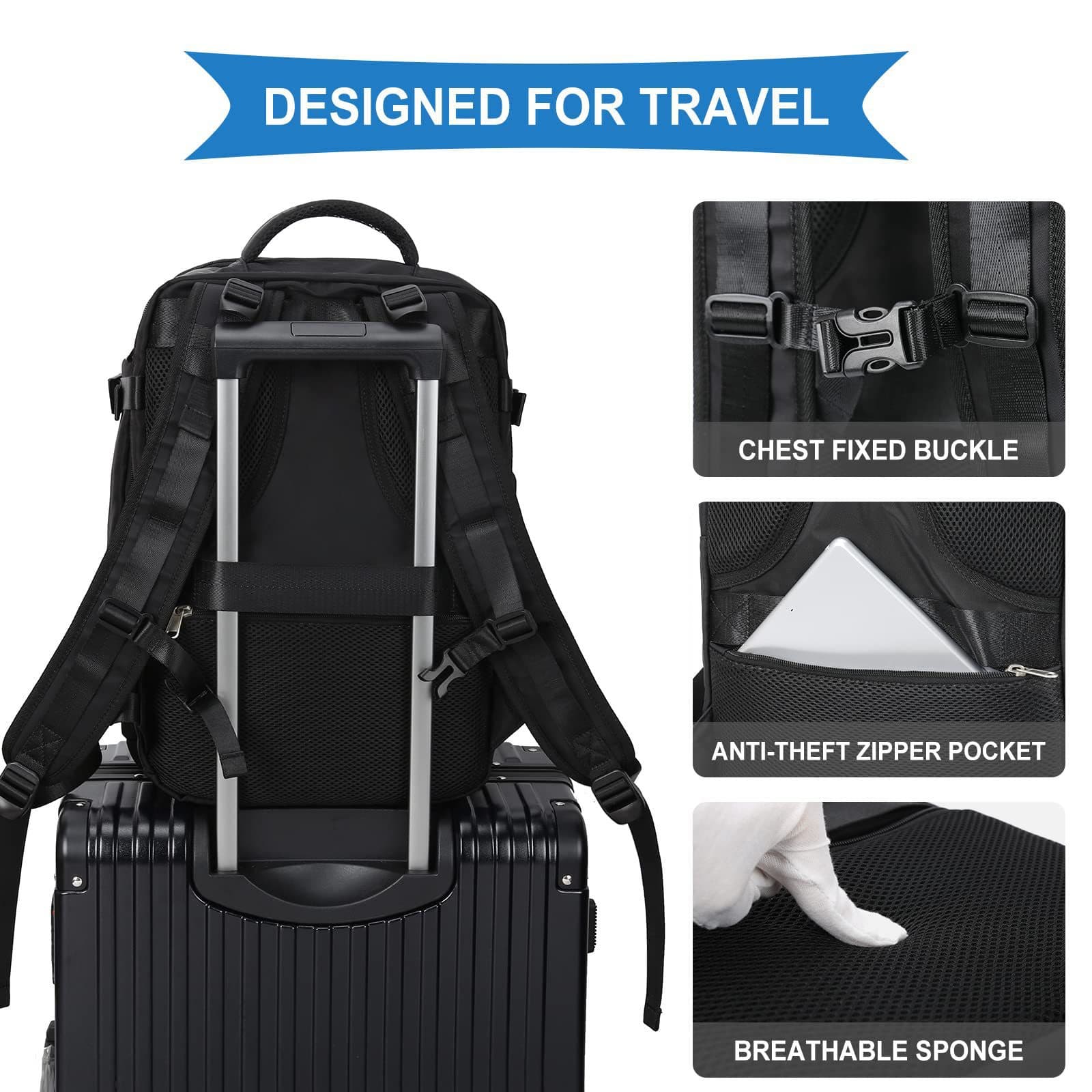 Amazon Spot Logo Men's and Women's Travel Backpack Airline Approved Carry-on Backpack Flight Approved Waterproof 5