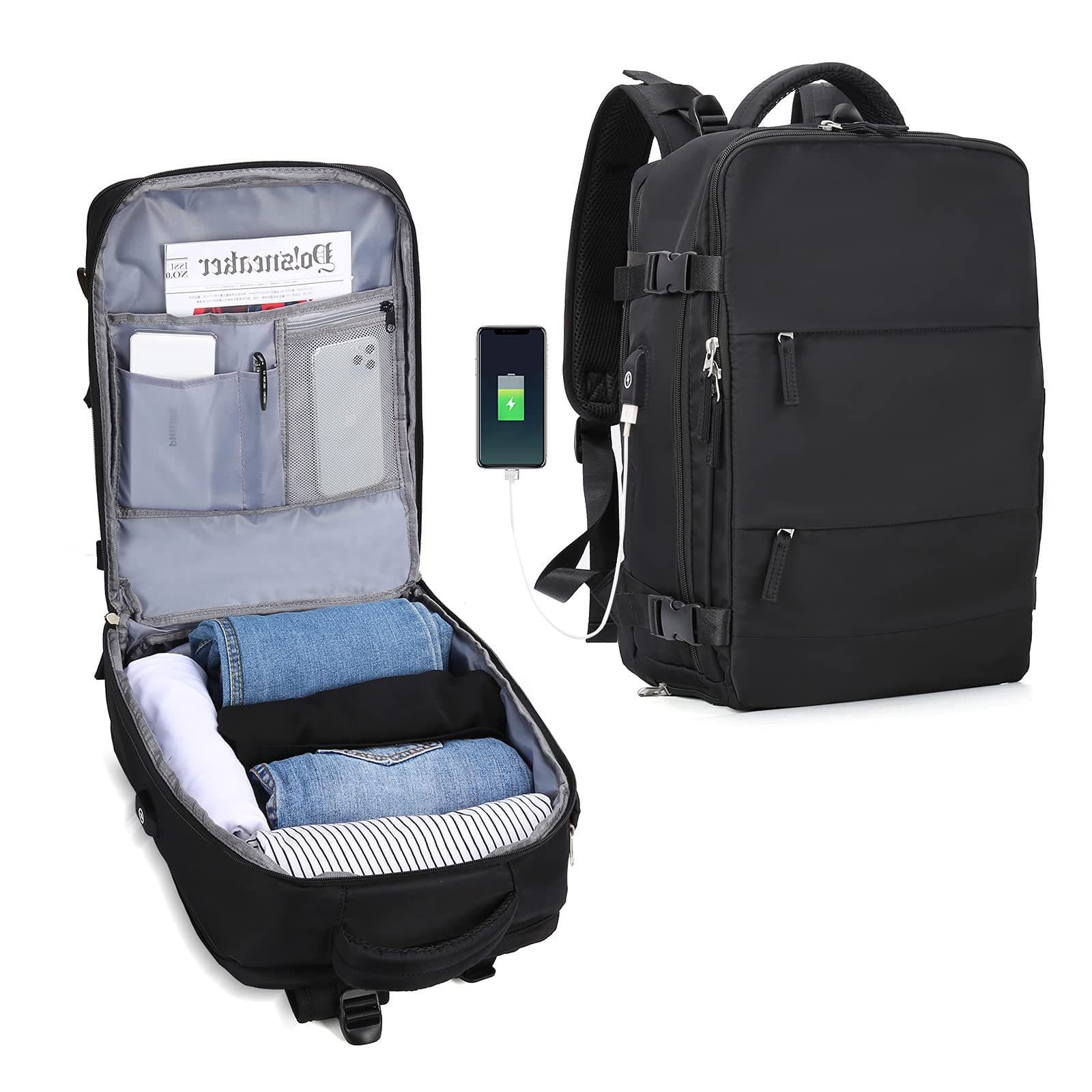 Amazon Spot Logo Men's and Women's Travel Backpack Airline Approved Carry-on Backpack Flight Approved Waterproof 1