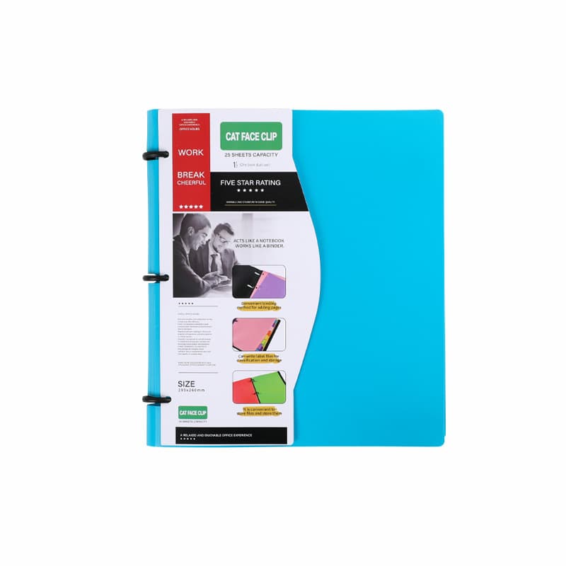 This worry-free cross-border hot-selling 3-hole loose-leaf folder detachable folder office storage classified loose-leaf book case 8