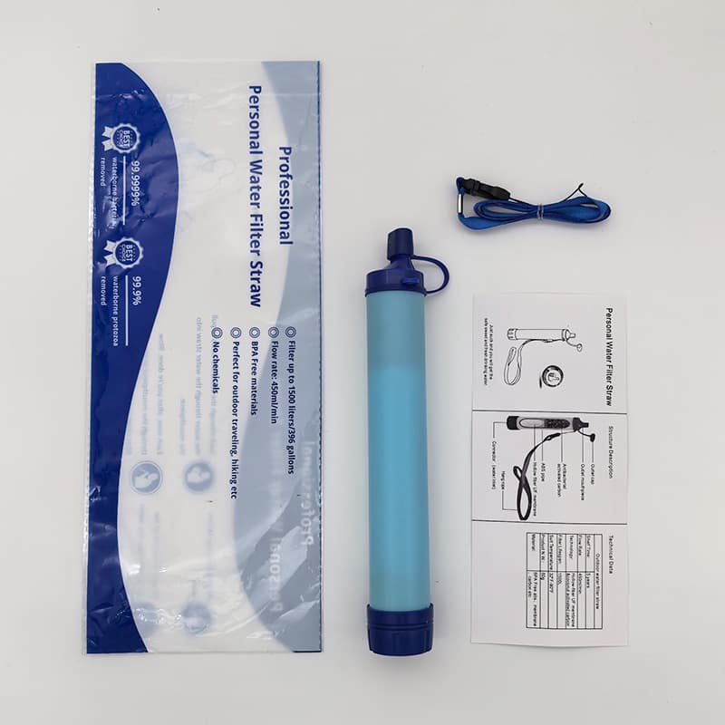 Cross-border portable outdoor water purifier field emergency individual wilderness straw outdoor camping filter direct drinking water filter 7