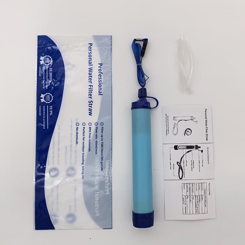 Cross-border portable outdoor water purifier field emergency individual wilderness straw outdoor camping filter direct drinking water filter 9