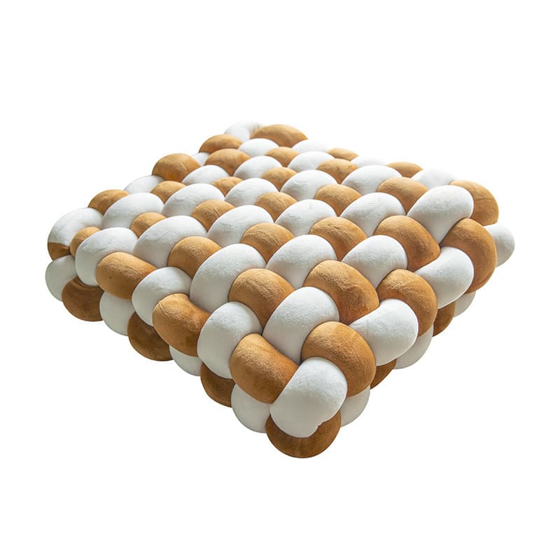 Ins style square cushion hand-woven lazy backrest home sofa tatami bay window chair decorative cushion 10