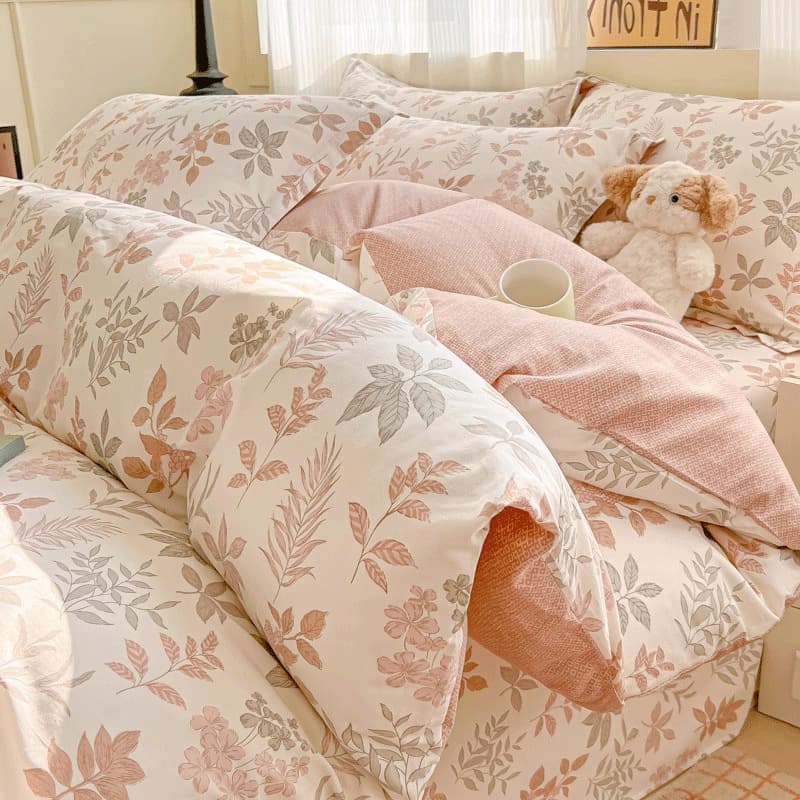 Pure cotton four-piece bed set, pure cotton 2025 new home bed sheet, quilt cover, fitted sheet, four-piece dormitory bedding set, three-piece set 10