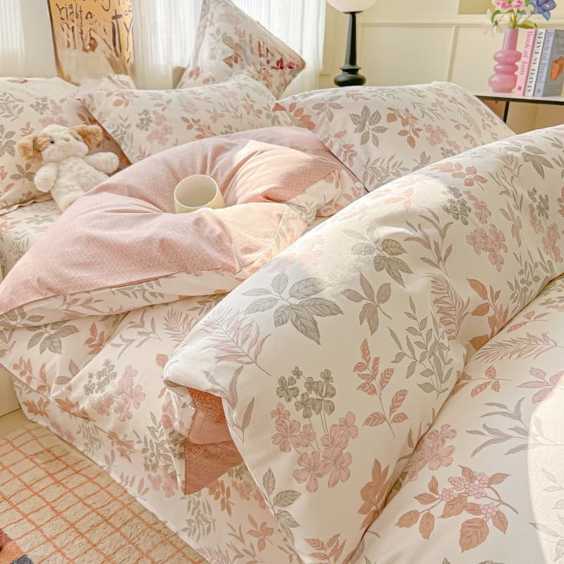 Pure cotton four-piece bed set, pure cotton 2025 new home bed sheet, quilt cover, fitted sheet, four-piece dormitory bedding set, three-piece set 1
