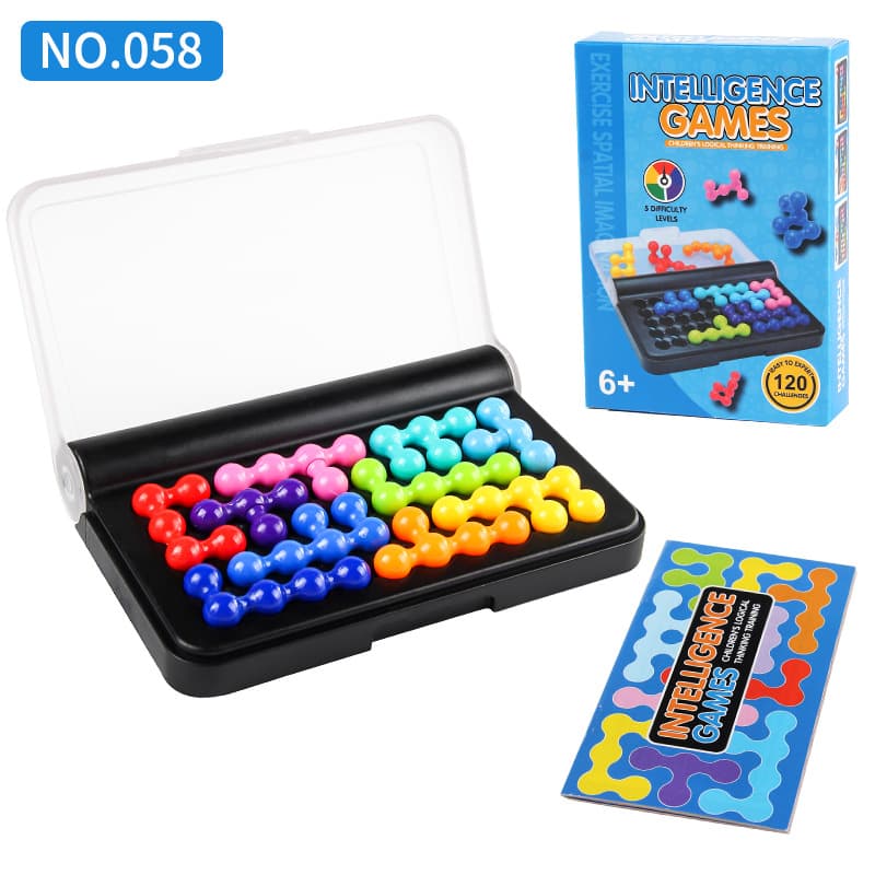 Children's puzzle brain logical thinking training mini magic bead board game puzzle game smart pocket colorful bead toy 10