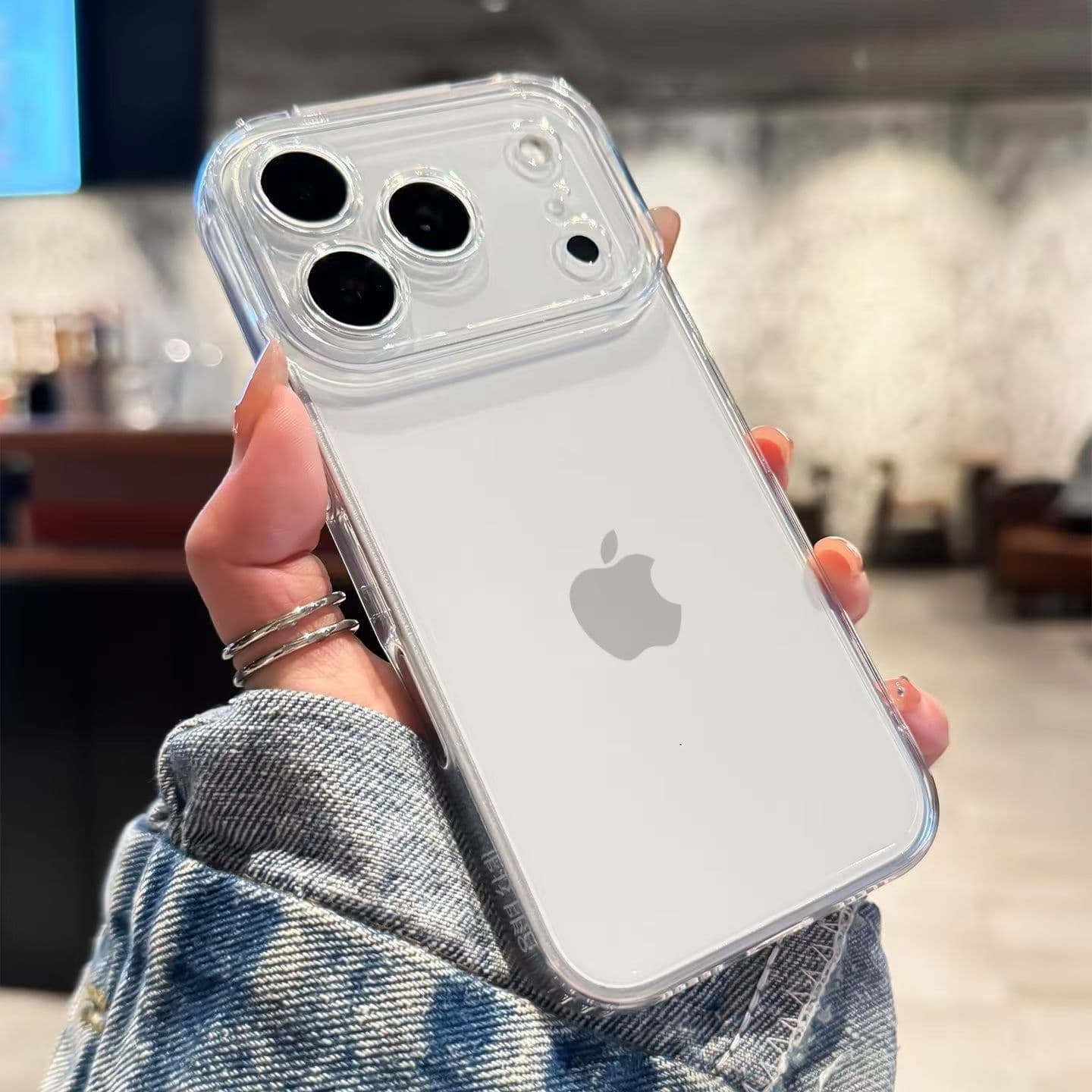 Transparent space shell suitable for iphone17promax mobile phone case apple 16e/17pro soft shell 17air simple 2