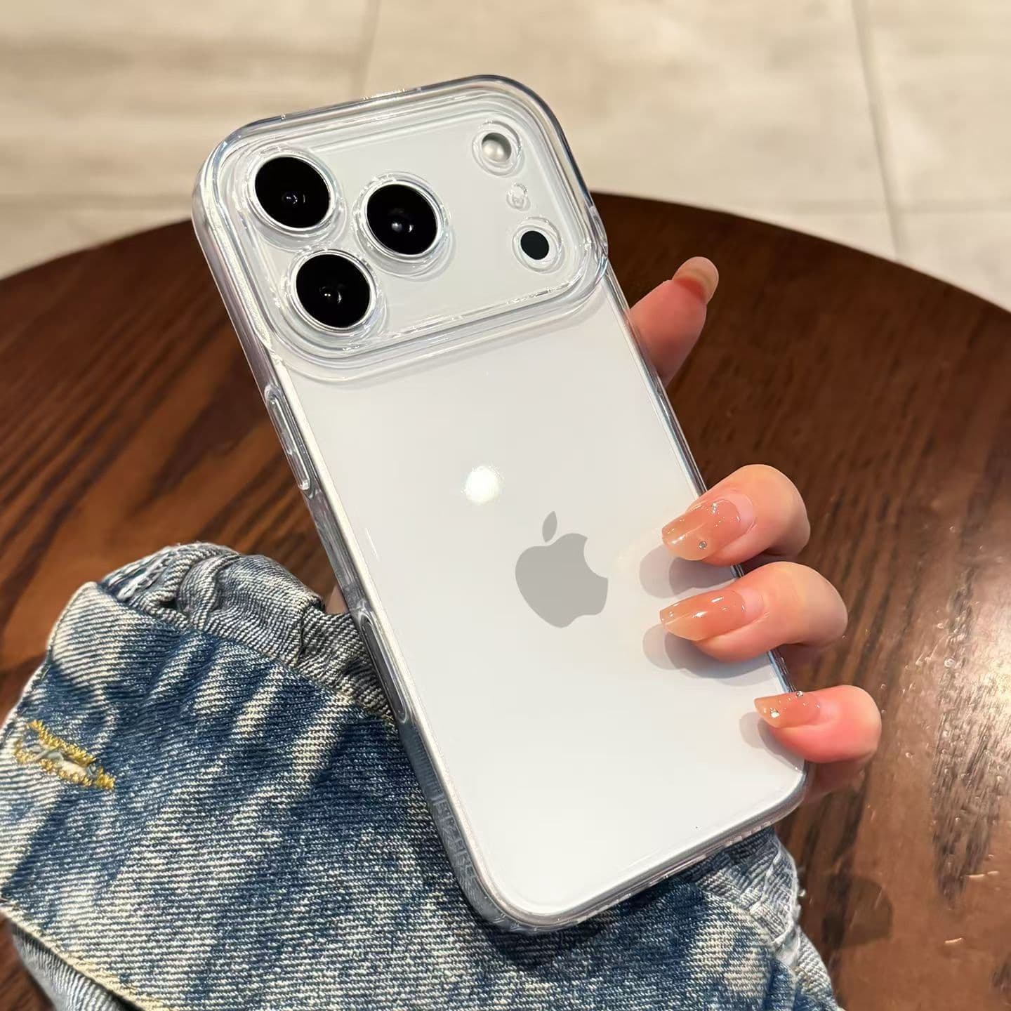 Transparent space shell suitable for iphone17promax mobile phone case apple 16e/17pro soft shell 17air simple 5