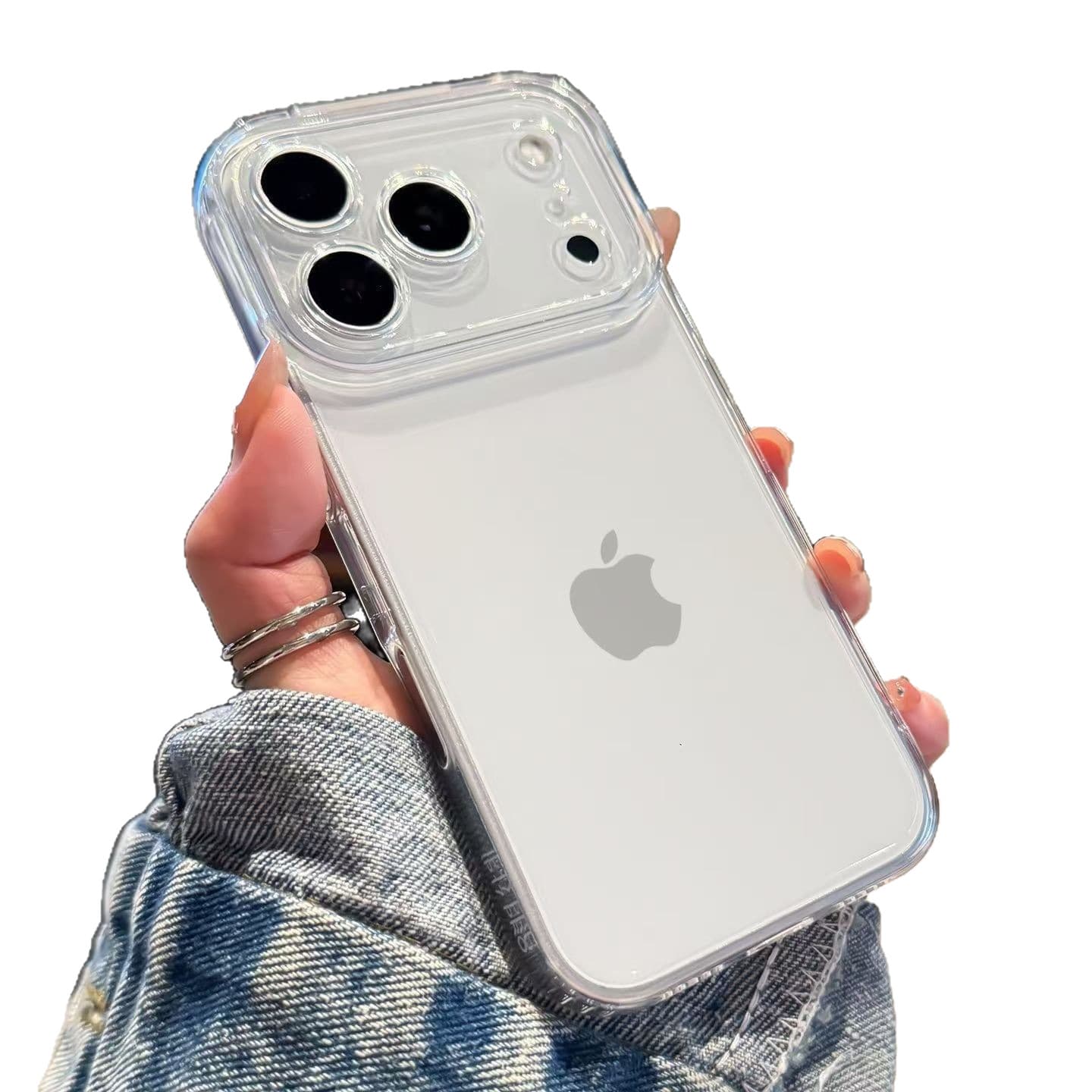 Transparent space shell suitable for iphone17promax mobile phone case apple 16e/17pro soft shell 17air simple 6