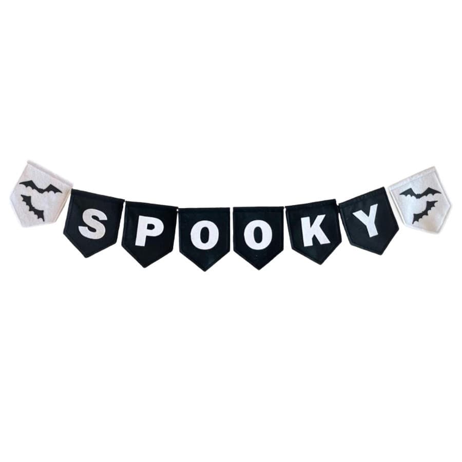 Halloween Felt Latte Art Autumn Party Handmade Banner Seasonal Ghost Decoration Felt Wall Hanging Bunting Cross Border 6