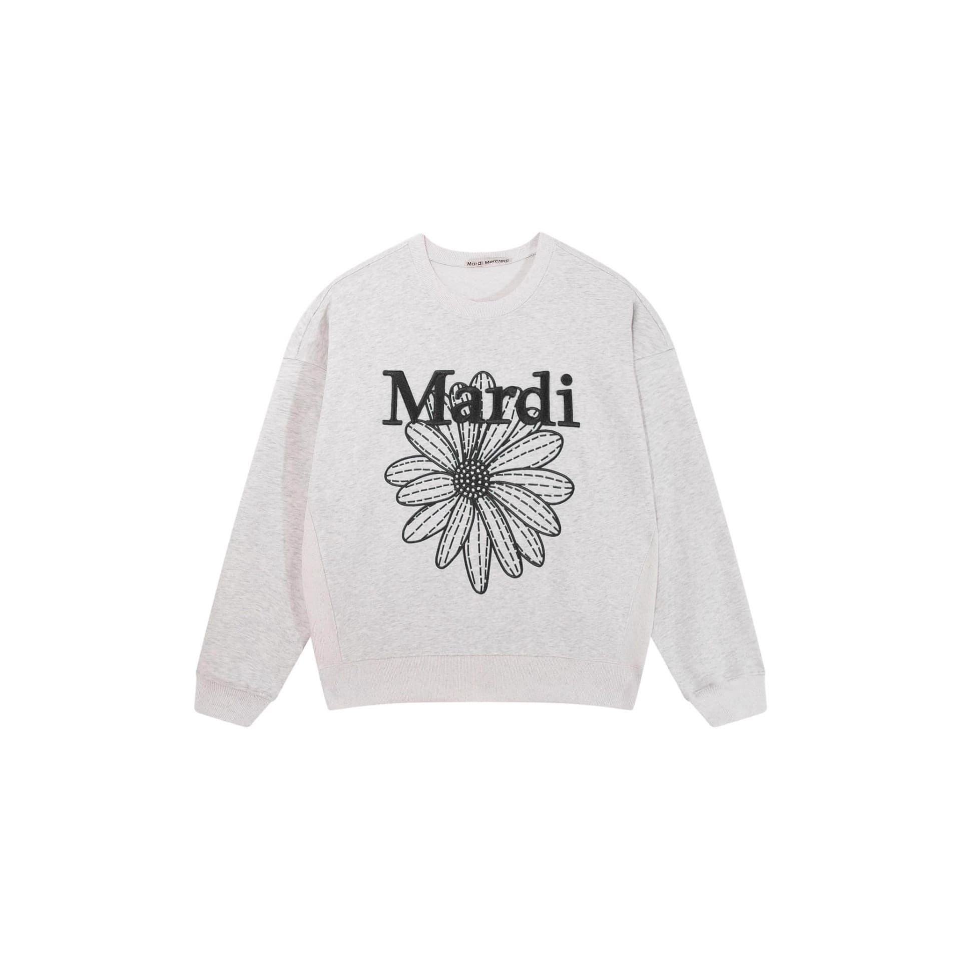 Spot Korean version of Mardi sweatshirt for women with daisy, gold and silver, same style embroidered letters, round neck top, embroidered style 5