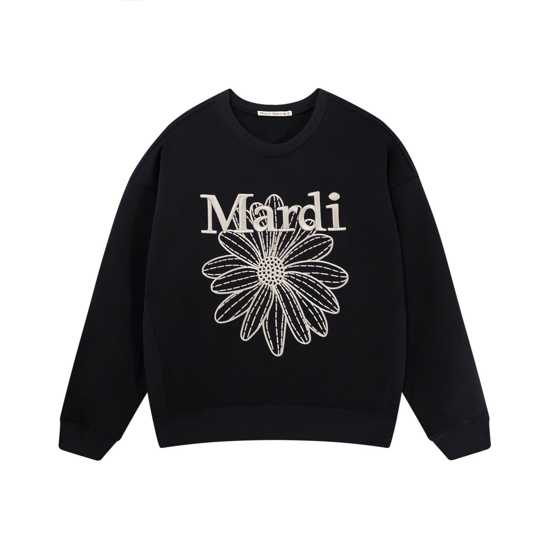 Spot Korean version of Mardi sweatshirt for women with daisy, gold and silver, same style embroidered letters, round neck top, embroidered style 7