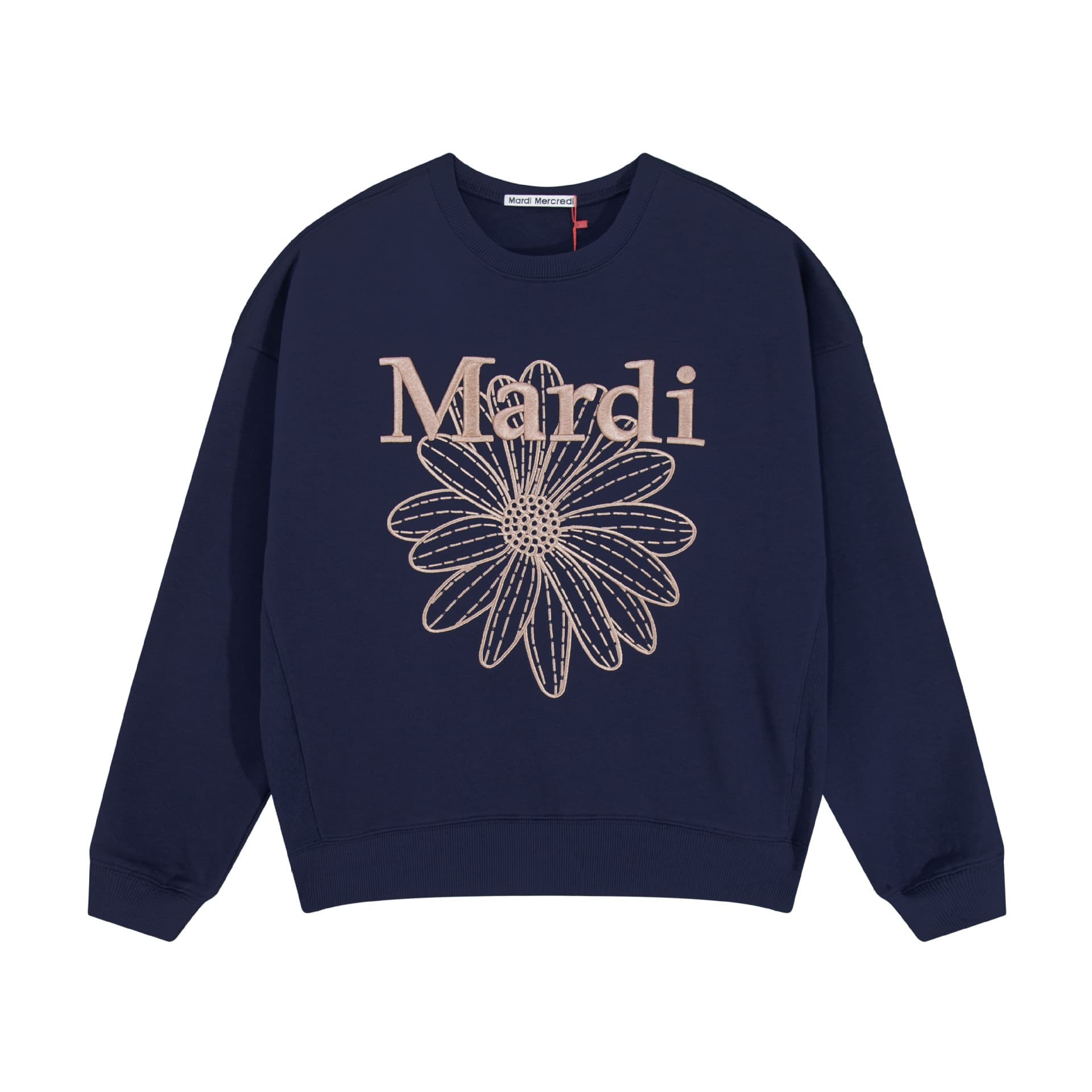 Spot Korean version of Mardi sweatshirt for women with daisy, gold and silver, same style embroidered letters, round neck top, embroidered style 9