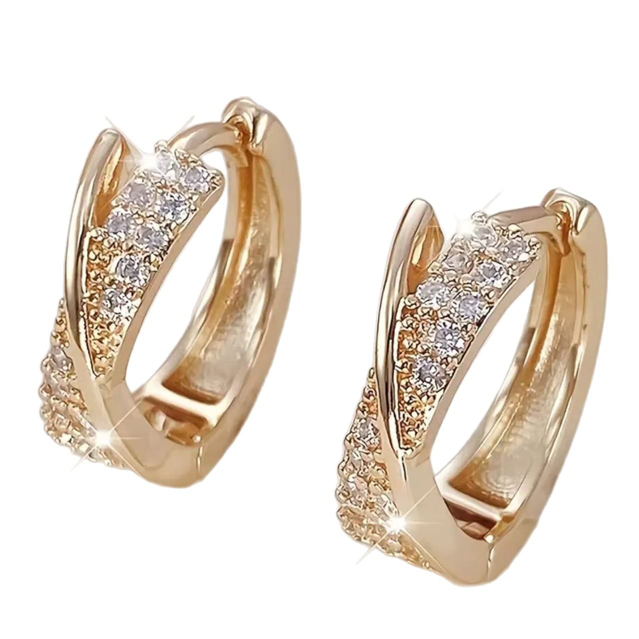Eco-friendly Amazon fashion cross-border micro-embellished cross earrings and earrings high-end earrings manufacturers wholesale second-hand earrings 6