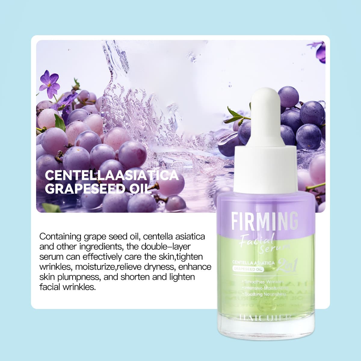 Exclusively available for cross-border Hetura Facial Skin Care Essence Hyaluronic Acid Collagen Centella Asiatica Vitamin C 10