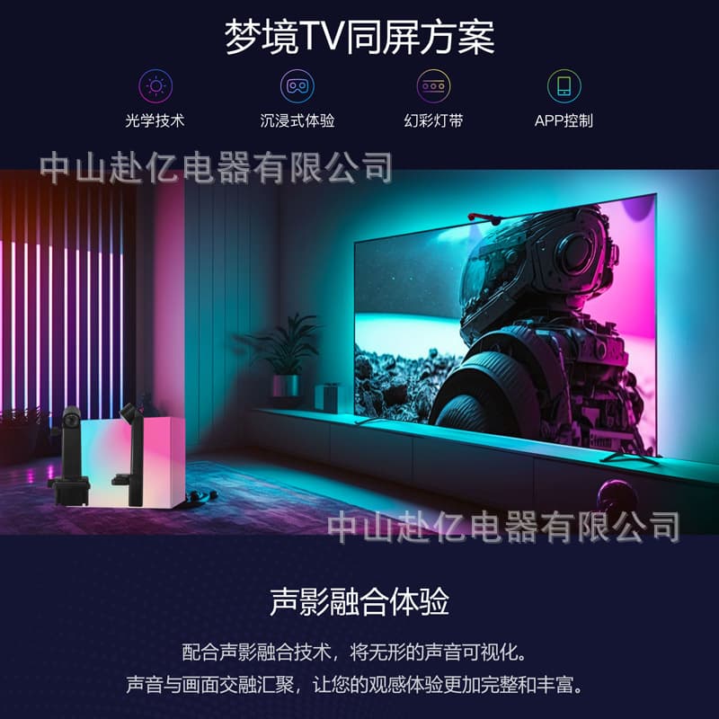 TV background same screen light strip smart bluetooth colorful computer monitor TV synchronization with screen atmosphere music light strip 3