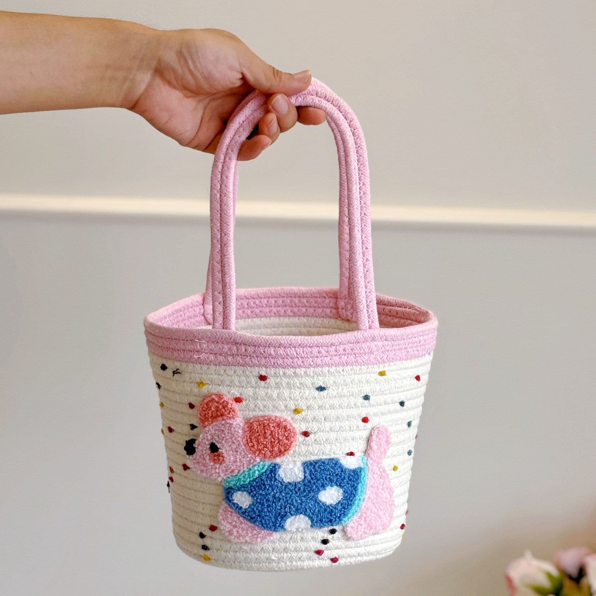 Dopamine Kindergarten Graduation Day Souvenir Full Moon Baby Banquet One-Year-Old Snack Return Gift Box Hand Basket 5