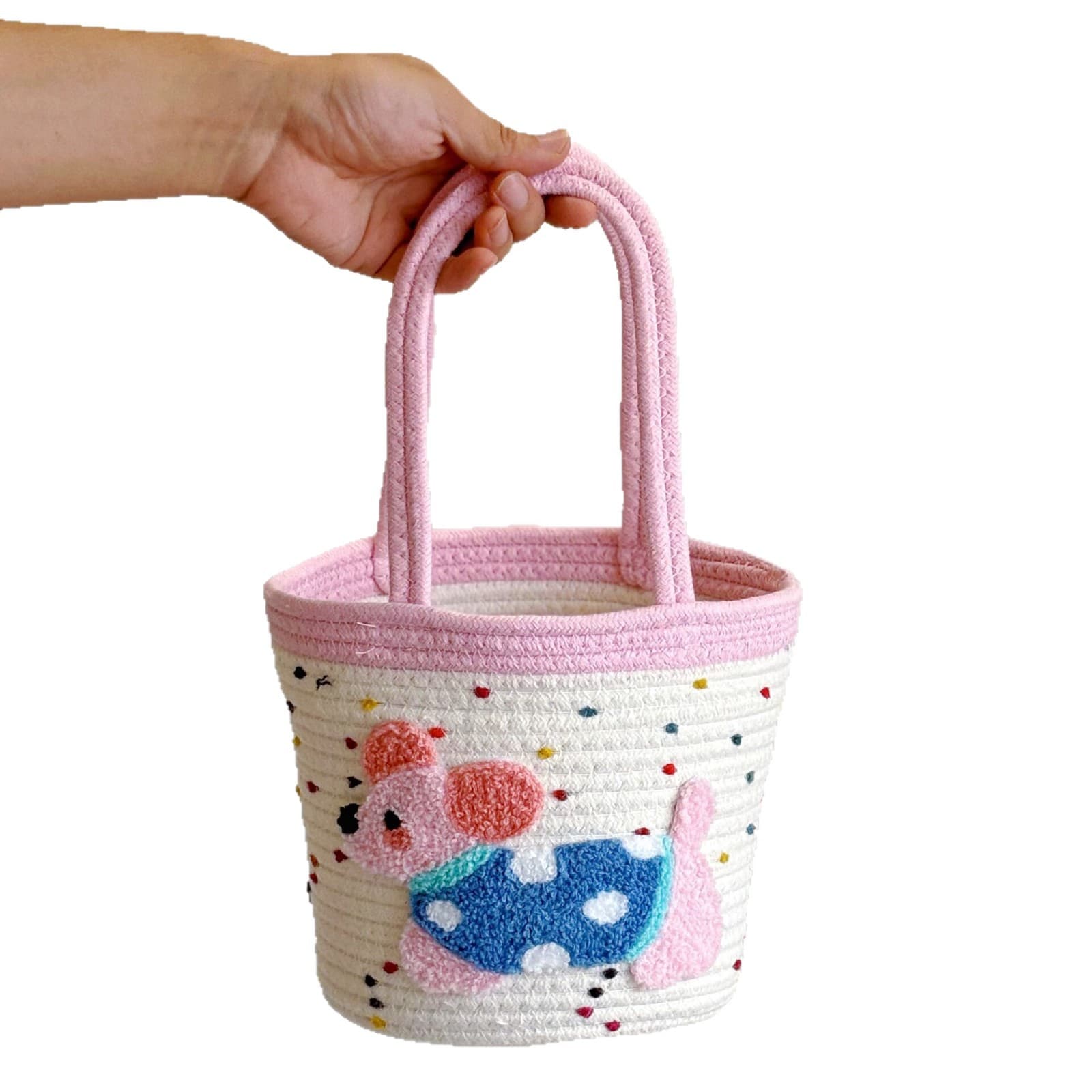 Dopamine Kindergarten Graduation Day Souvenir Full Moon Baby Banquet One-Year-Old Snack Return Gift Box Hand Basket 6