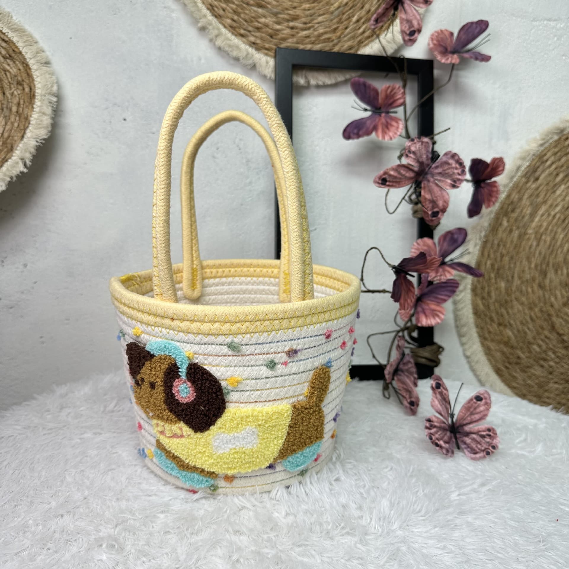 Dopamine Kindergarten Graduation Day Souvenir Full Moon Baby Banquet One-Year-Old Snack Return Gift Box Hand Basket 7