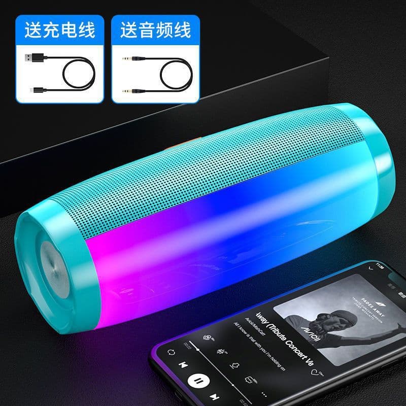 Cross-border private model home colorful lamp wireless Bluetooth high volume subwoofer card computer audio portable small speaker 8