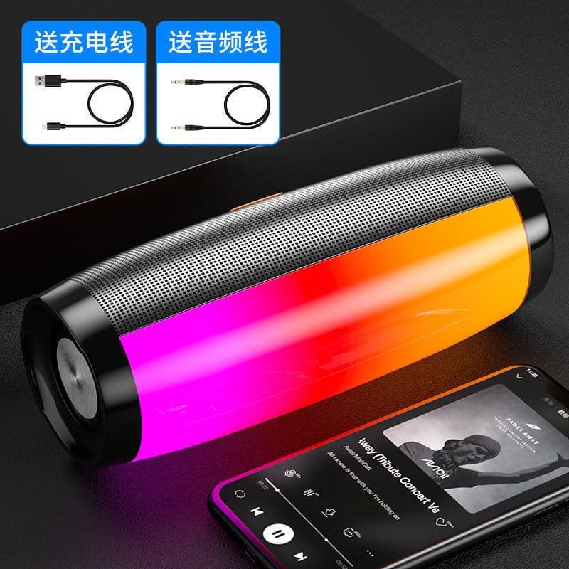 Cross-border private model home colorful lamp wireless Bluetooth high volume subwoofer card computer audio portable small speaker 9