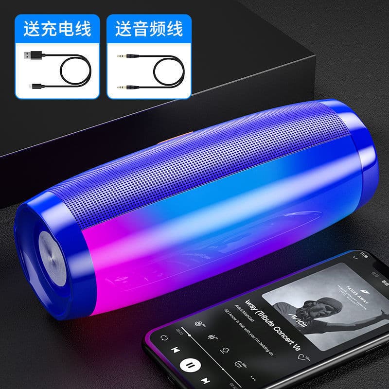 Cross-border private model home colorful lamp wireless Bluetooth high volume subwoofer card computer audio portable small speaker 10