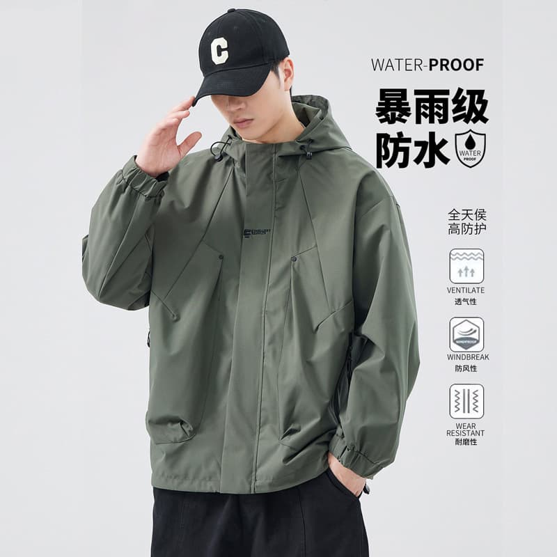 2026 New Jackets for Boys Spring New Loose Trendy Brand Cotton Clothes Casual Hooded Tops Jackets for Men 2