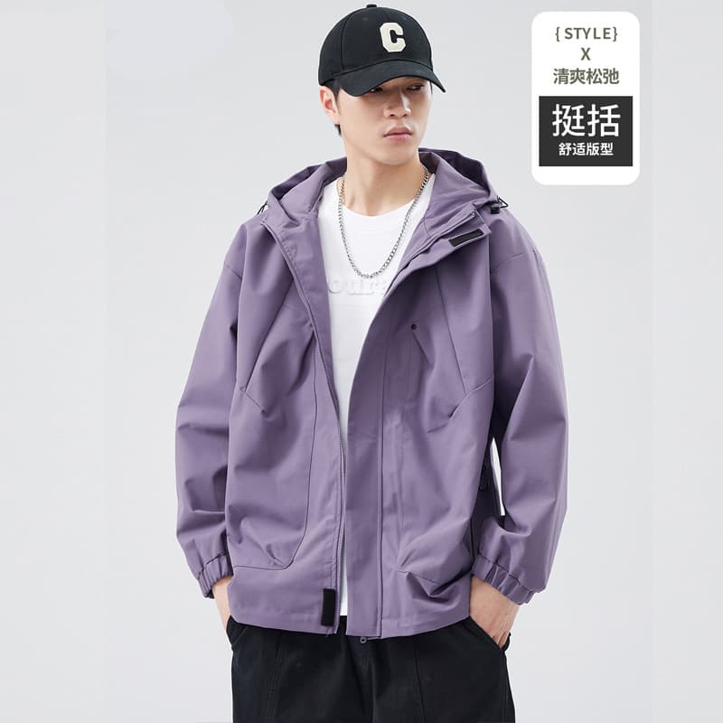2026 New Jackets for Boys Spring New Loose Trendy Brand Cotton Clothes Casual Hooded Tops Jackets for Men 3