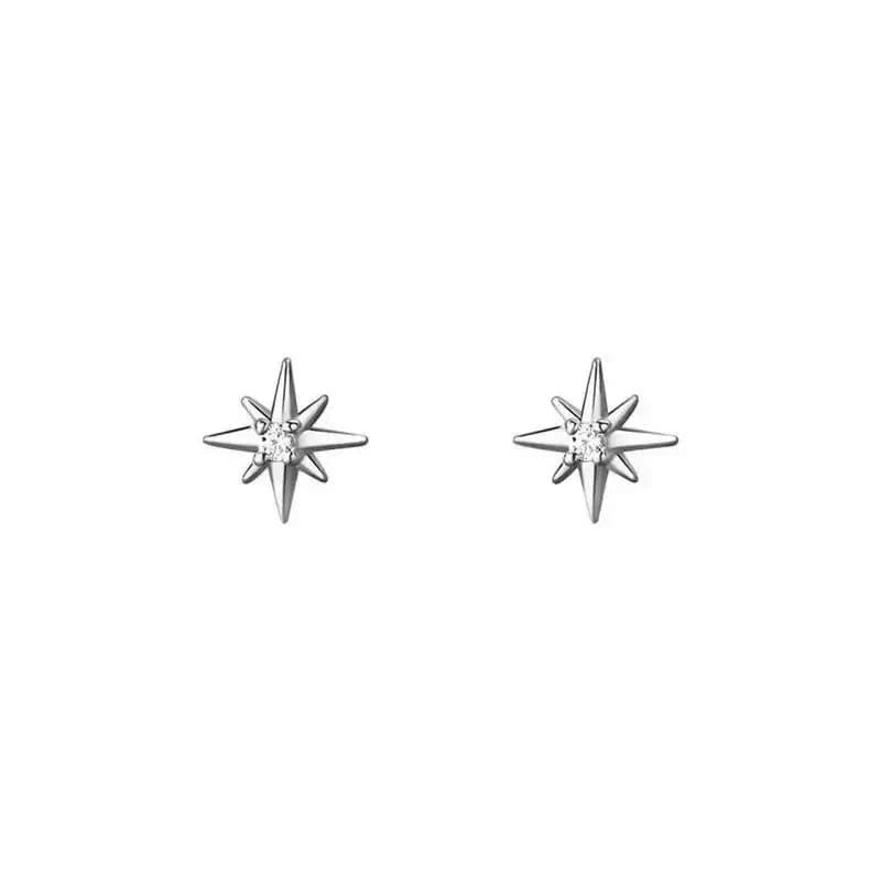 Exquisite and fashionable eight-pointed star earrings, fashionable, simple, niche design, versatile, daily wear earrings for women 6
