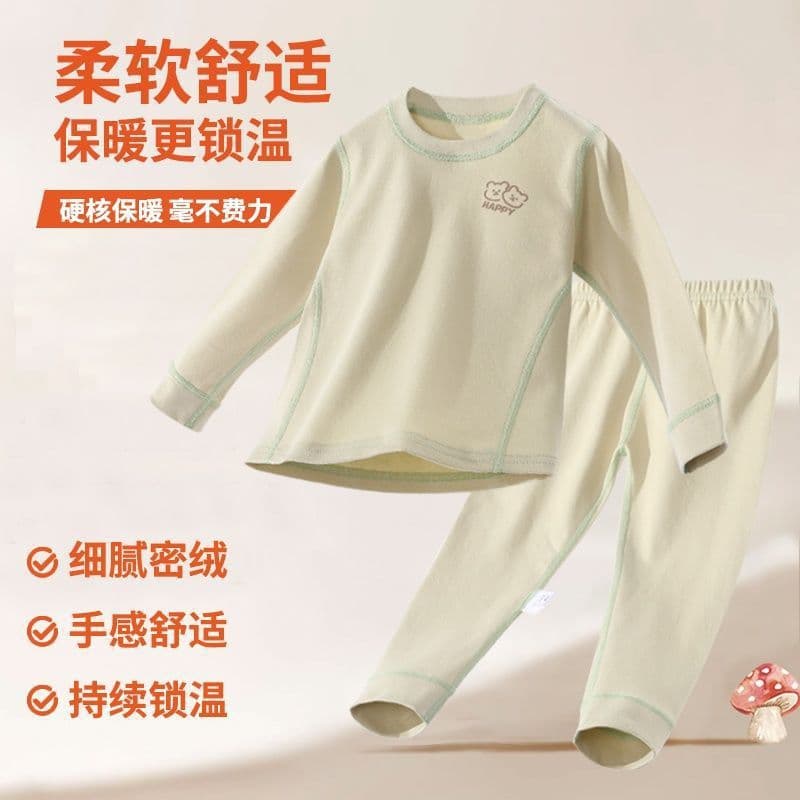 Children's, middle-aged and older children's pure cotton underwear, pajamas, home clothes, cotton suits, autumn clothes and long pants, girls and boys, summer Class A certification 7