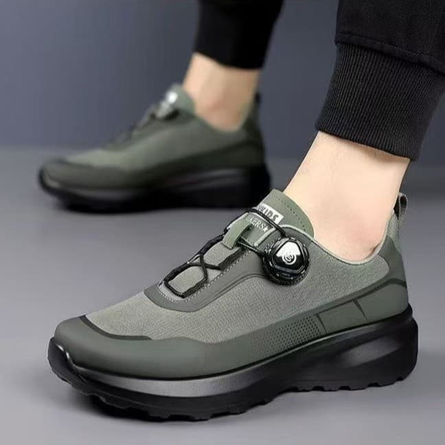 2025 spring popular button men's shoes casual sports outdoor mountaineering breathable cloth shoes cross-border hot selling running men's shoes 3