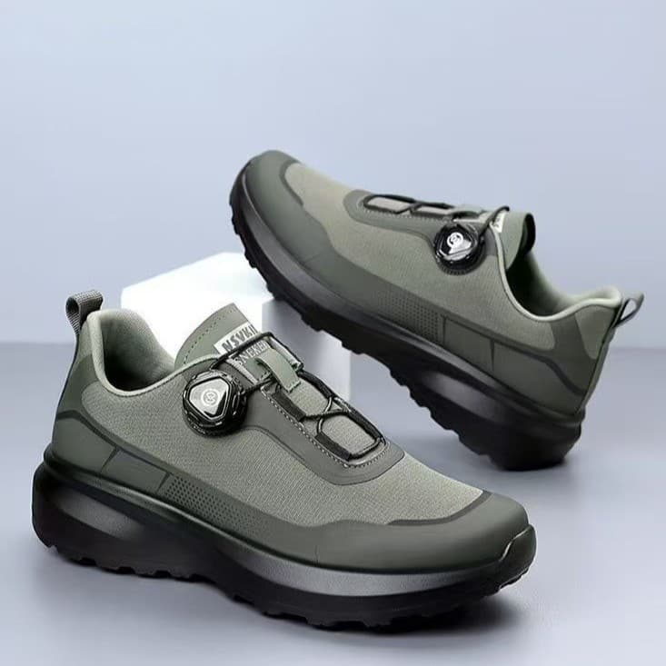 2025 spring popular button men's shoes casual sports outdoor mountaineering breathable cloth shoes cross-border hot selling running men's shoes 5