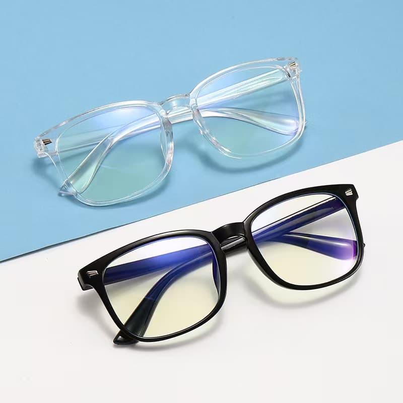 Anti-Blue Light Glasses Women's Flat Glasses Blue Light Computer Goggles Retro Glasses Frame Women's Square Frame Glasses 1