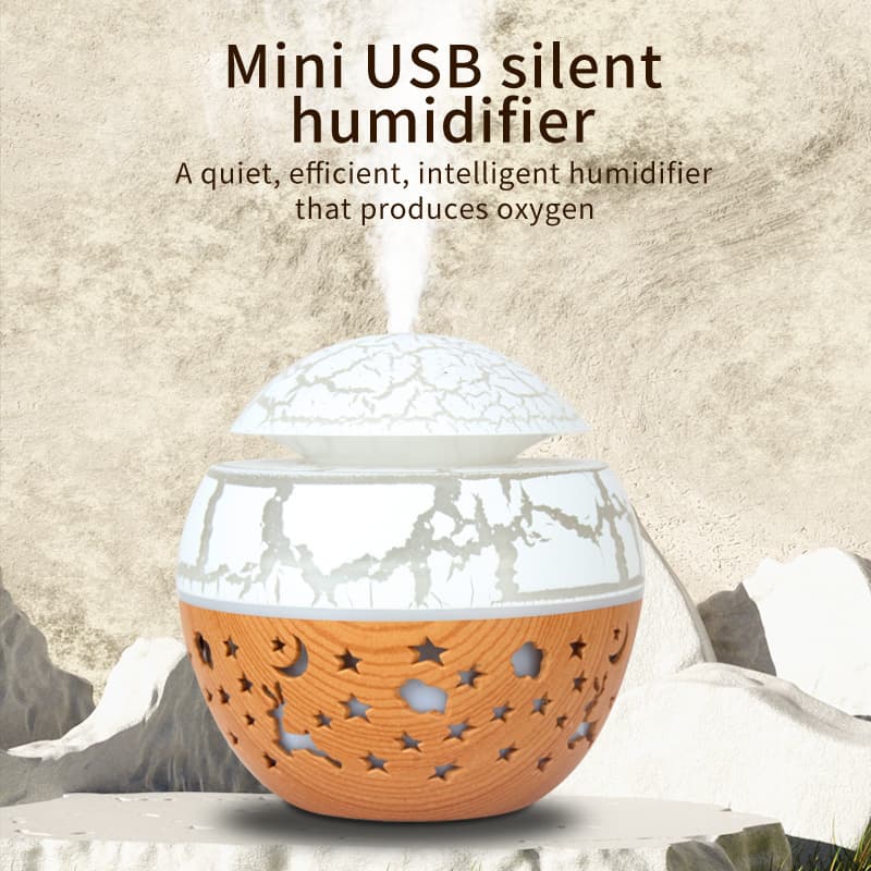 USB mini household mushroom head bedroom air purifier desktop atomizing foreign trade wood grain aromatherapy machine humidifier 4
