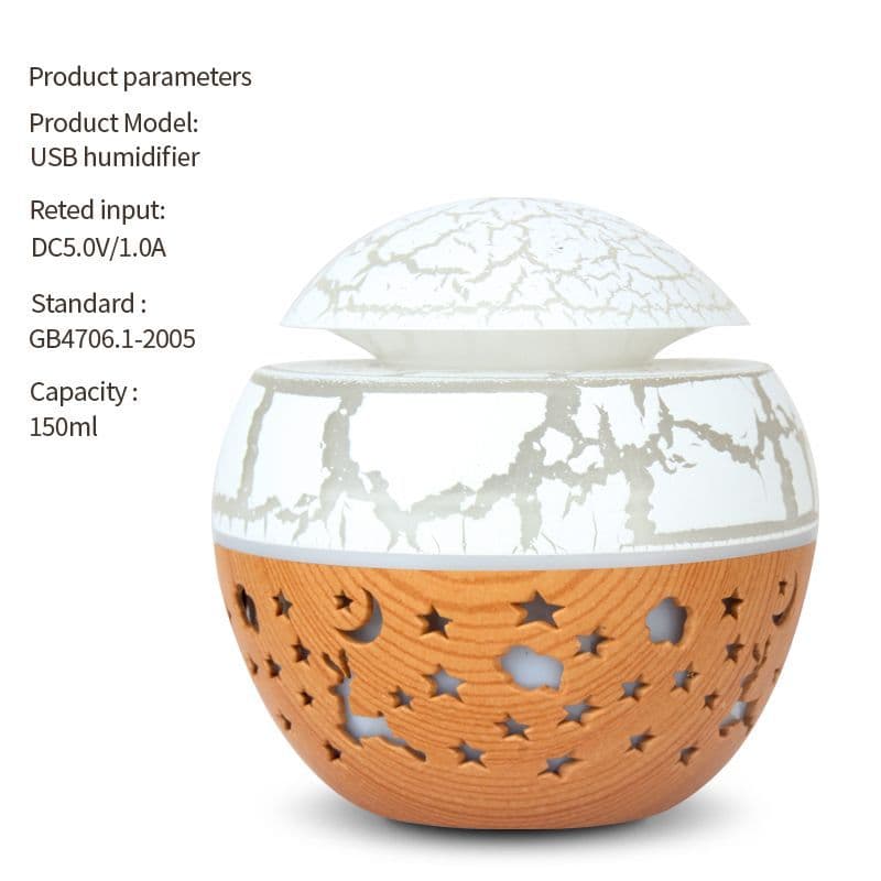USB mini household mushroom head bedroom air purifier desktop atomizing foreign trade wood grain aromatherapy machine humidifier 6