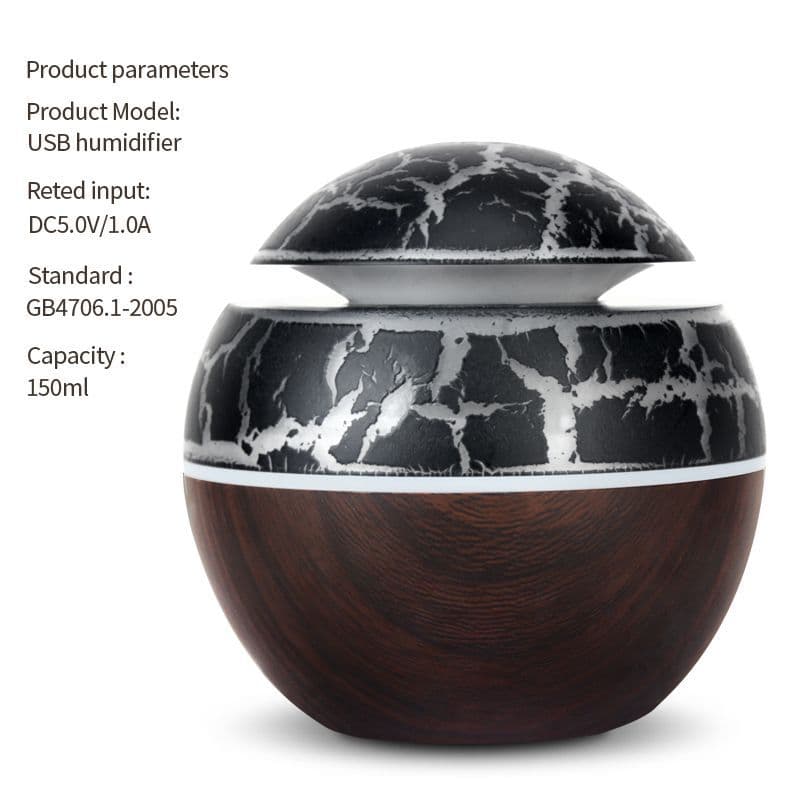 USB mini household mushroom head bedroom air purifier desktop atomizing foreign trade wood grain aromatherapy machine humidifier 9