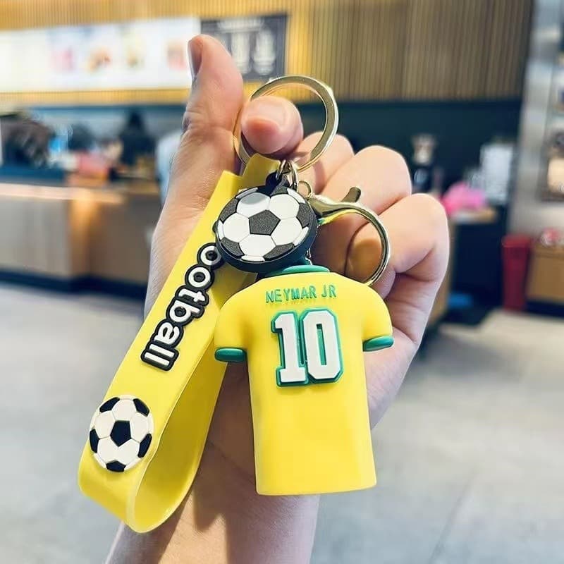 Creative trendy cartoon football jersey pendant car keychain bag pendant wholesale exquisite small gifts for fans 10
