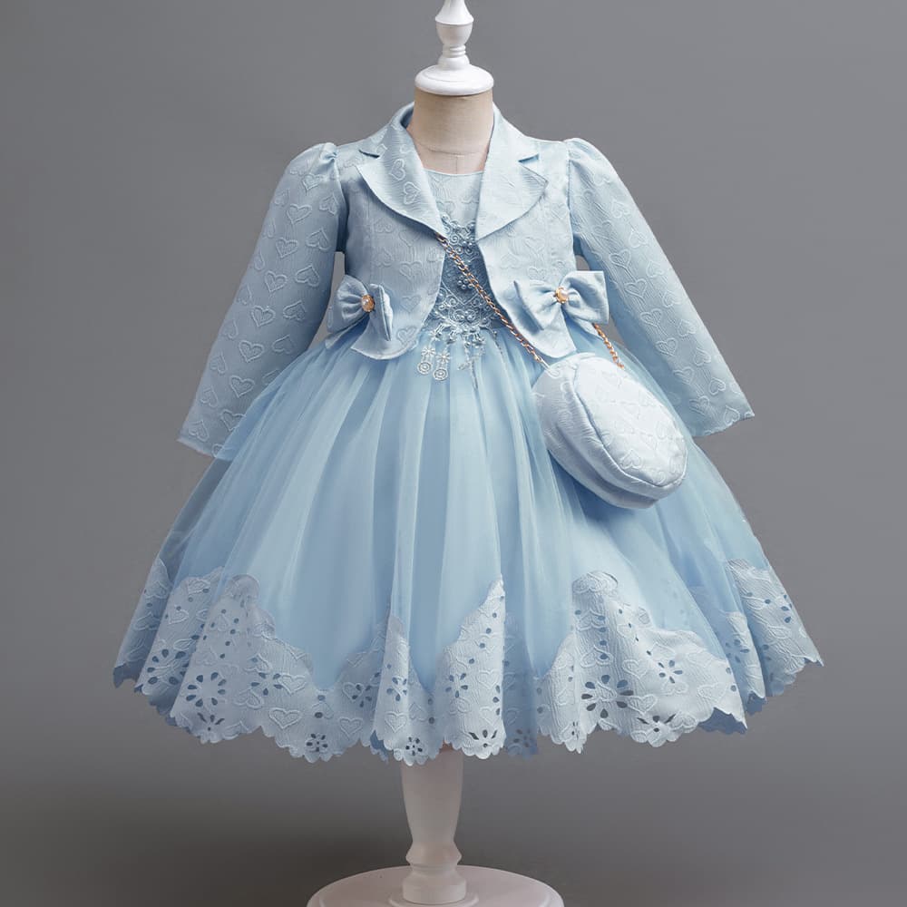 Girls suit dress princess dress beaded embroidered jacket vest dress birthday party ceremony performance dress 7