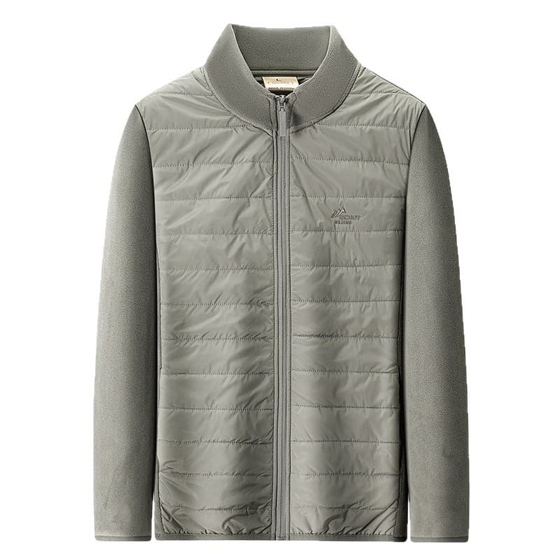 Men's stand-up collar new warm casual jacket in stock autumn and winter solid color wool-containing polar fleece versatile men's outerwear 6