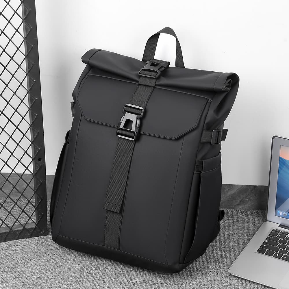 New multifunctional backpack, simple men's business backpack, large capacity computer bag, short trip student school bag 4