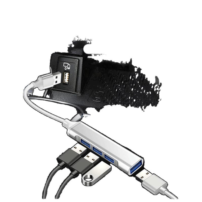 USB expansion splitter car multi-port one-to-four conversion notebook typec interface docking station for car 6