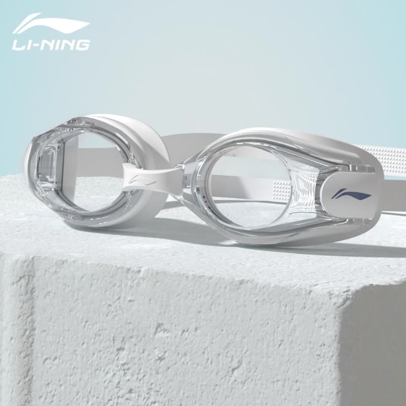 Li Ning swimming goggles waterproof and anti-fog high-definition myopia degree men and women professional diving glasses swimming cap set swimming wholesale 7