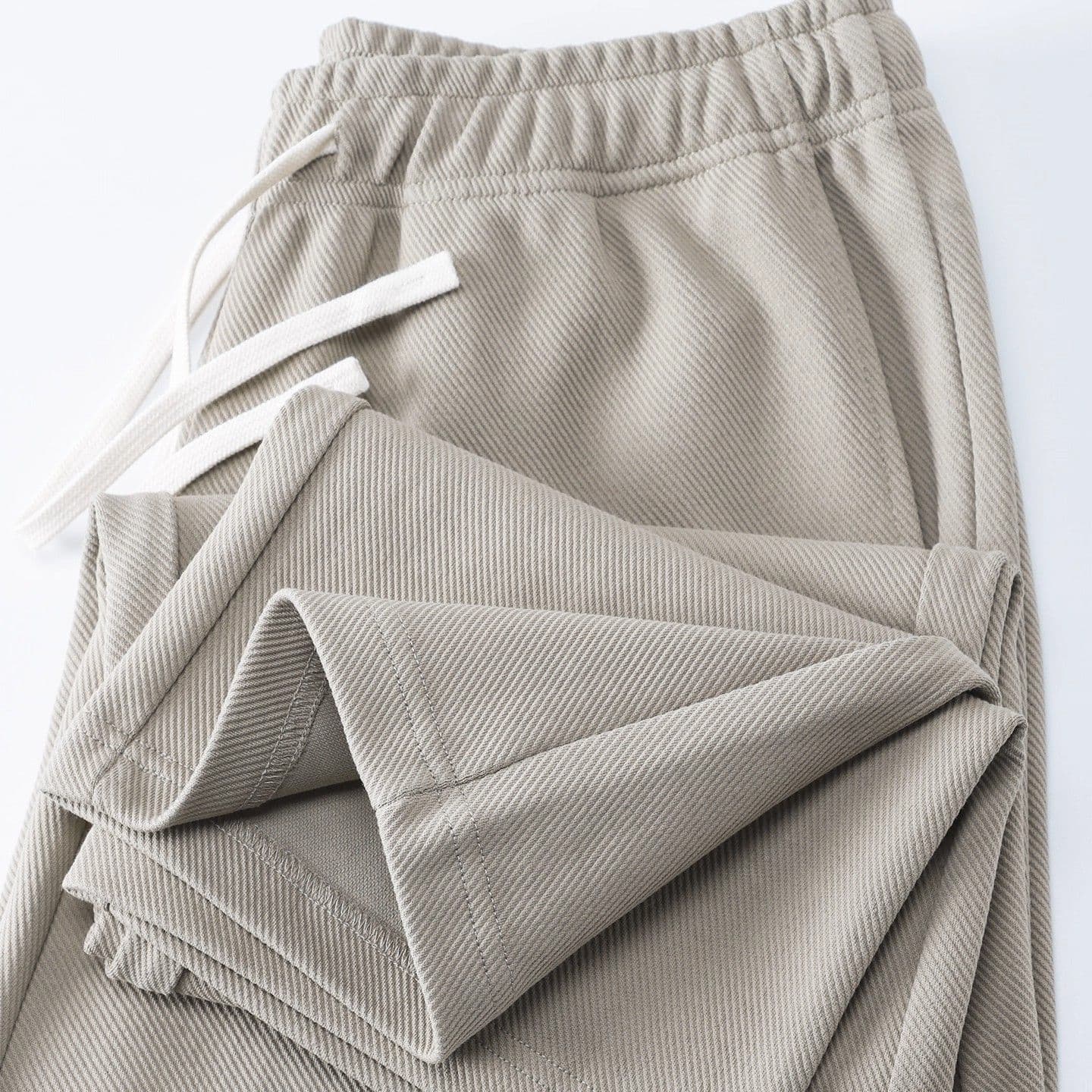 Spring and Autumn 420g atmospheric gray straight pants men's loose sports pants men's casual pants autumn knitted sweatpants 7