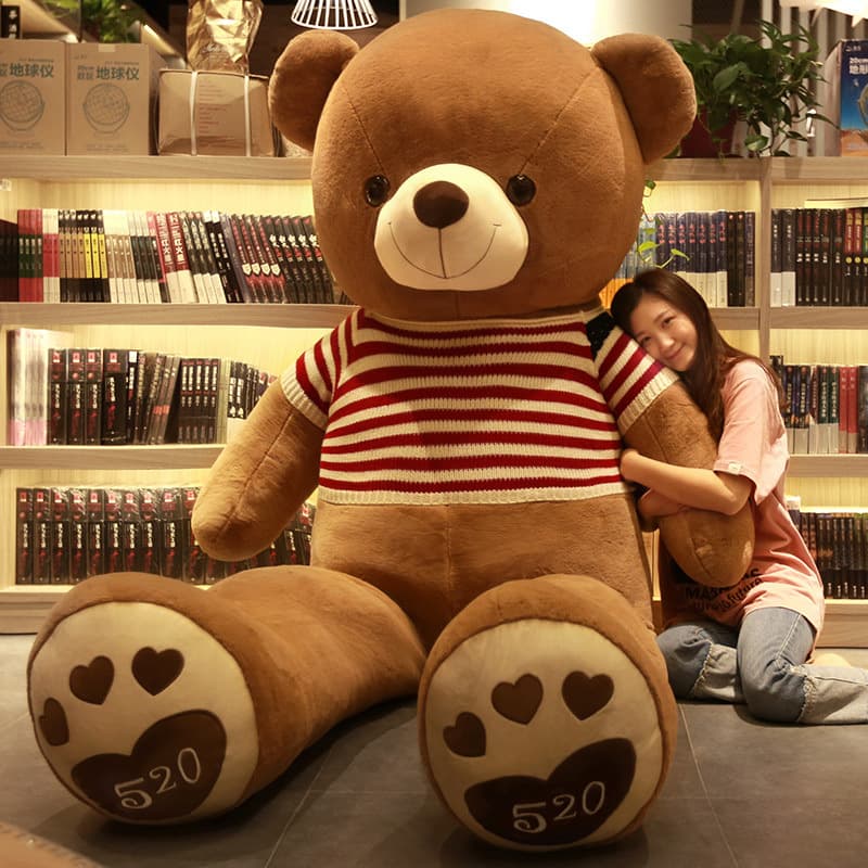 American Big Bear Doll Teddy Bear Doll Pillow Plush Toy Hug Bear Ribbon Bear Valentine's Day Gift for Girls 9