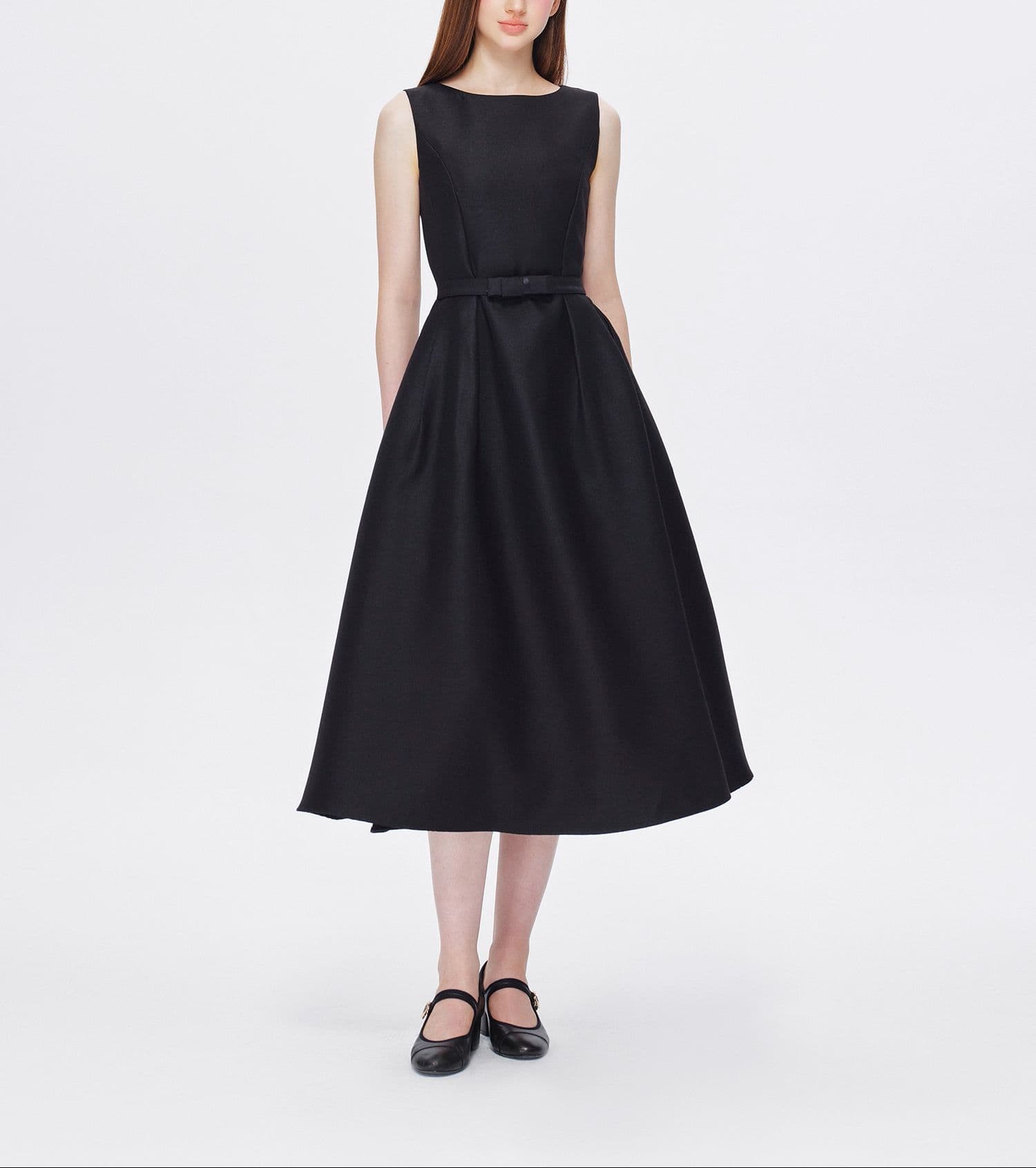 avenemen/Hepburn skirt/French waisted sleeveless dress with gold style high-end design mid-length dress 7