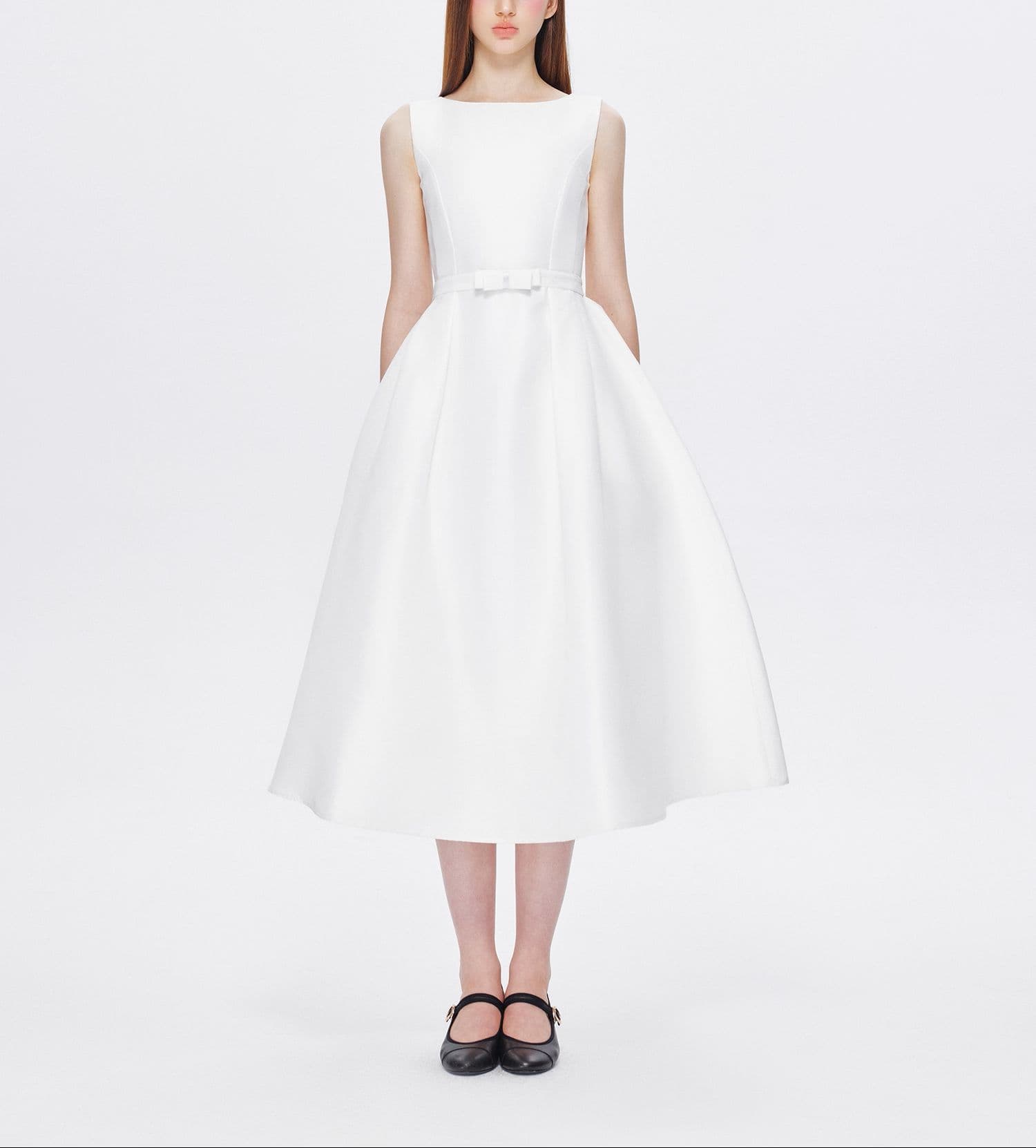 avenemen/Hepburn skirt/French waisted sleeveless dress with gold style high-end design mid-length dress 8
