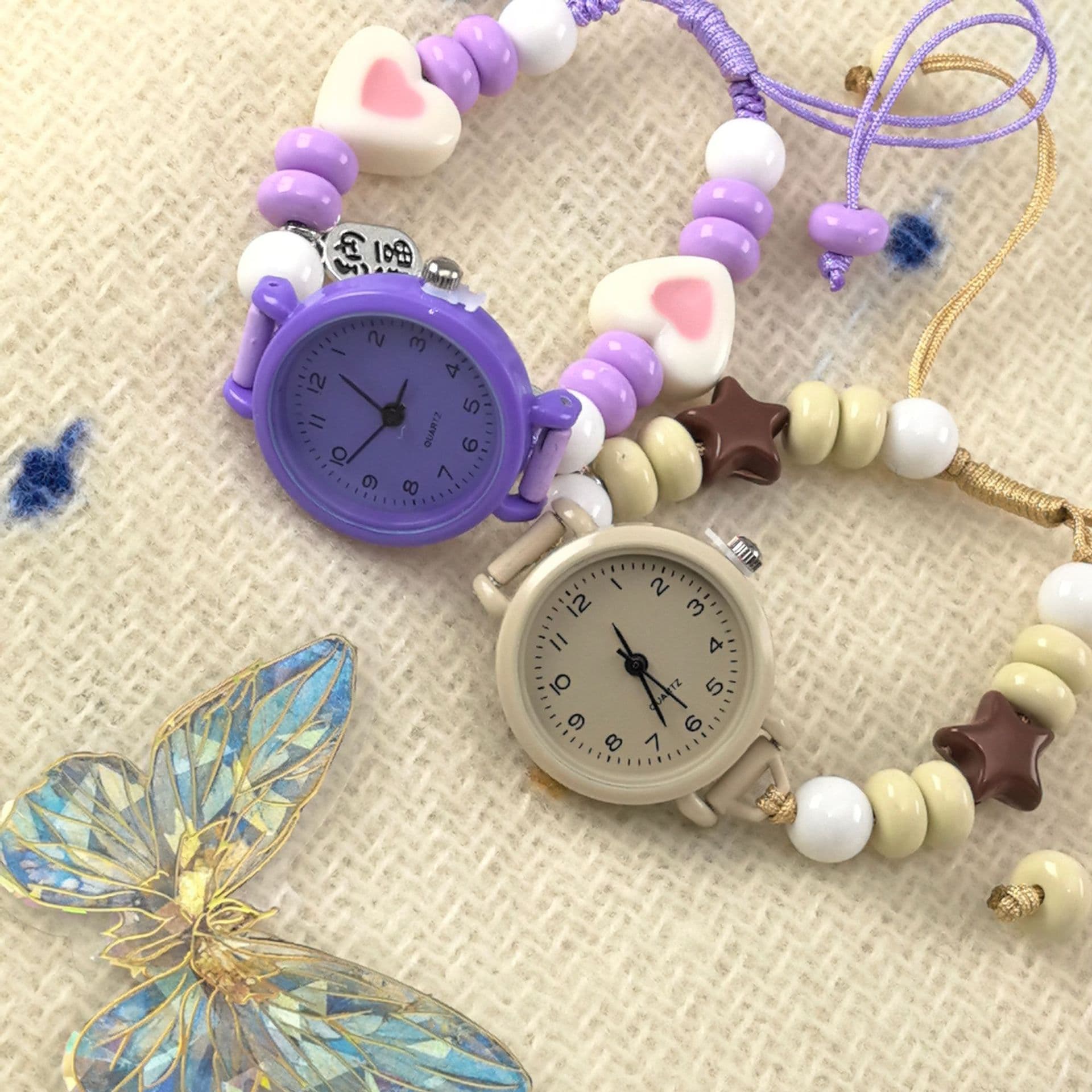 Dopamine milk sweet star love chain watch girls niche non-colliding cute student ladies watch 4