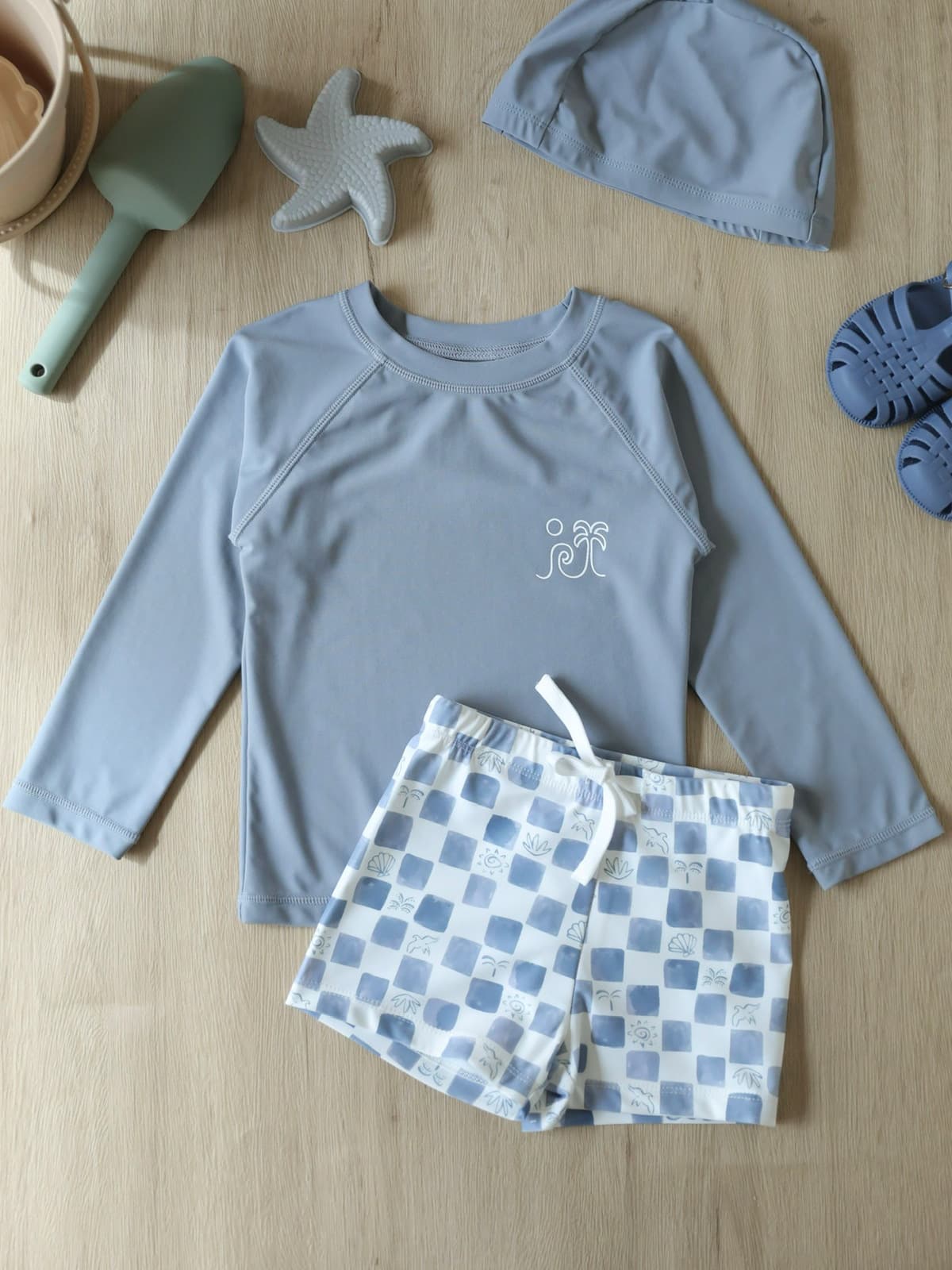 Children's UPF50 Sun Protection Swimsuit Vacation Split Swimsuit Baby Long Sleeve Split Swimsuit Boys Swimsuit Wholesale 8