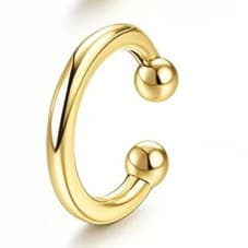 Amazon's best-selling non-perforated ear clip silver round hoop type non-perforated ear clip adjustable ear bone clip minimalist and versatile 8